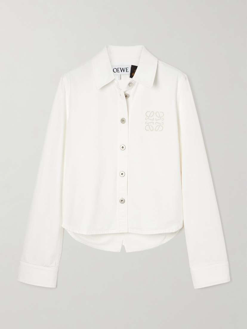 Loewe + Paula's Ibiza Broderie Anglaise Denim Shirt