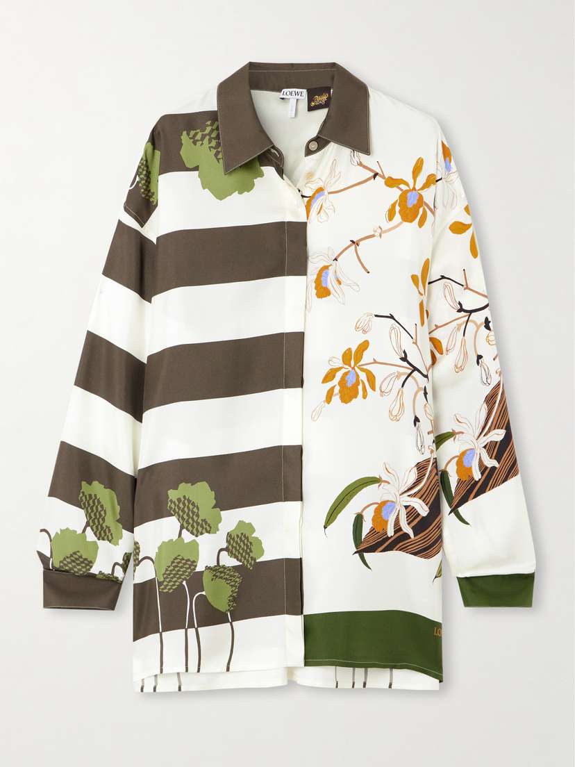 Loewe + Paula's Ibiza Printed Silk-twill Shirt