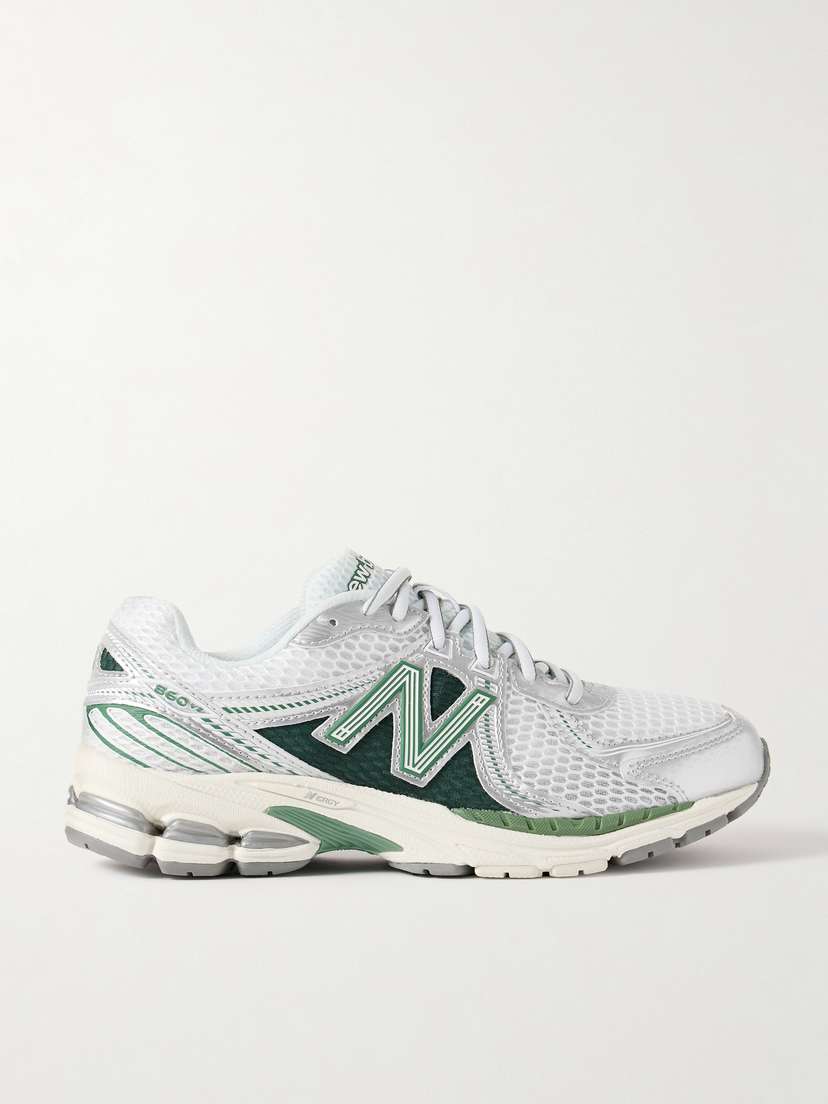 New Balance Northern Lights 860v2 Leather And Rubber-trimmed Mesh Sneakers