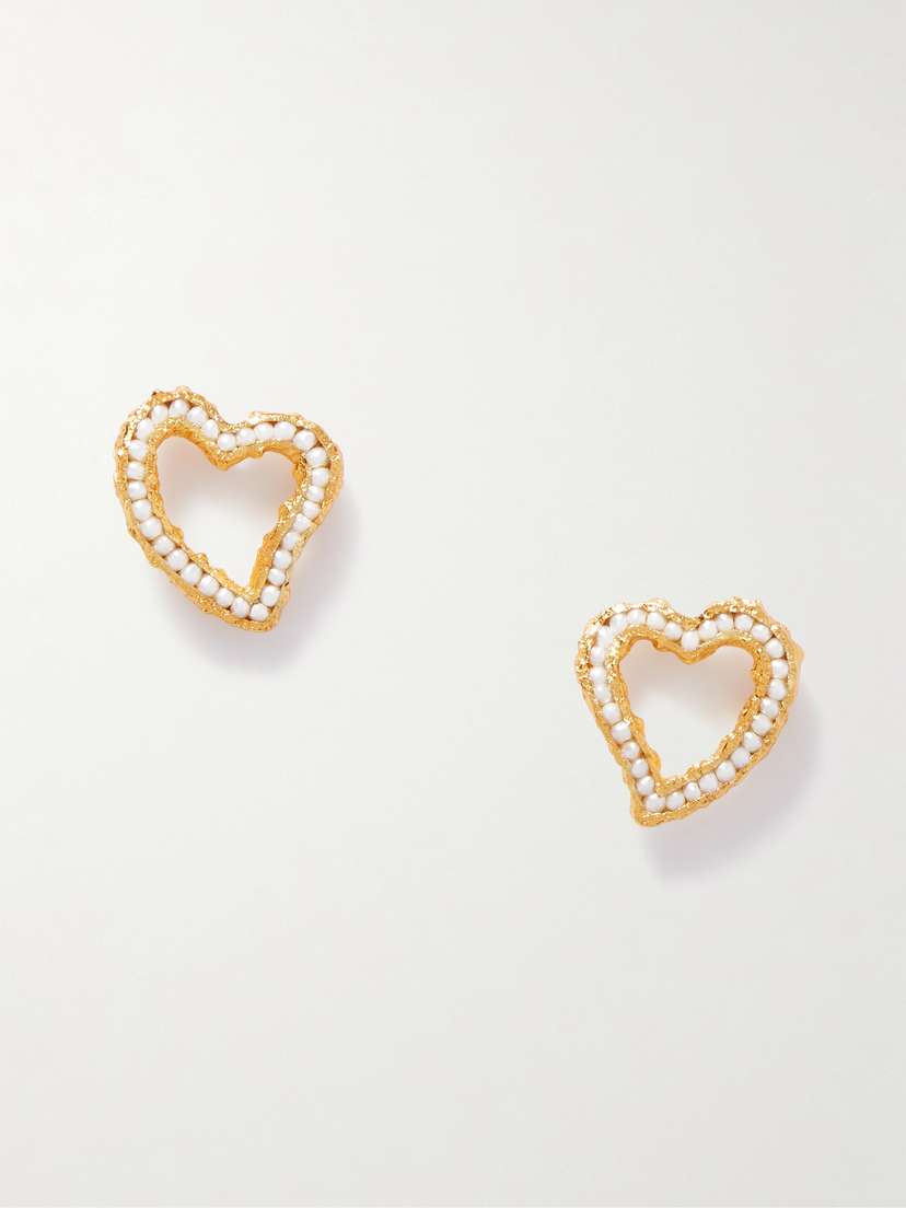 Pacharee Valentine Gold-plated Pearl Earrings