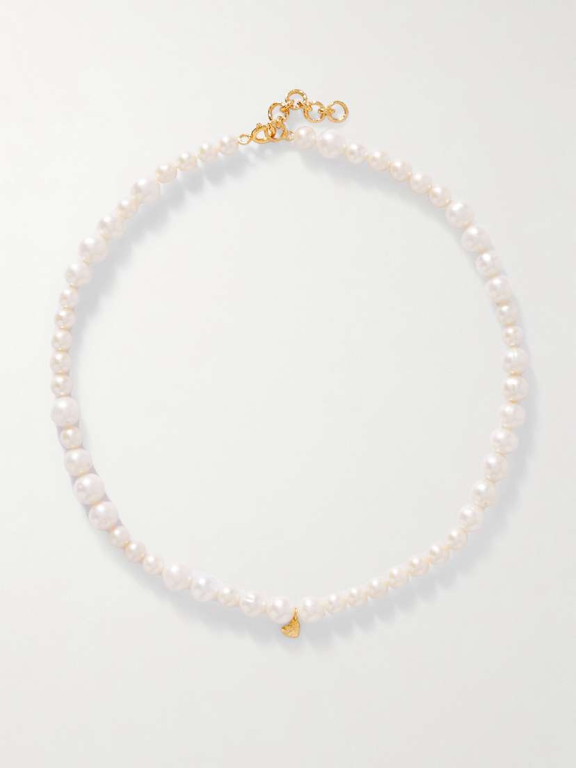 Pacharee Valentine Gold-plated Pearl Necklace