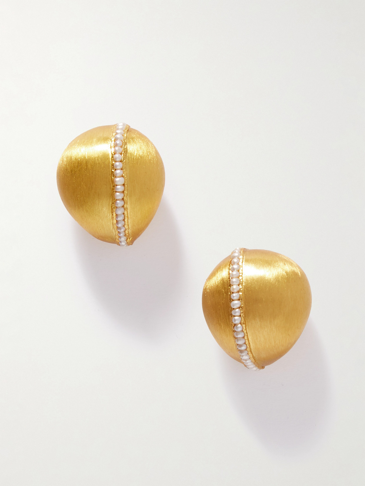Pacharee - Gold-plated Pearl Earrings - One size