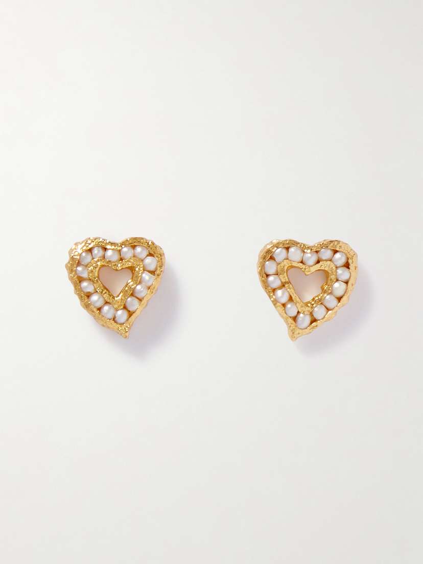 Pacharee Valentine Gold-plated Pearl Earrings