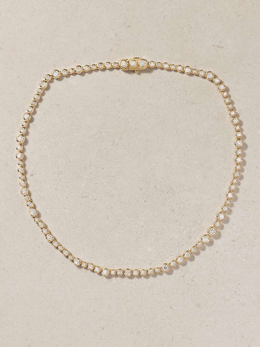 Kimaï Nava 18-karat Recycled Gold Laboratory-grown Diamond Tennis Necklace