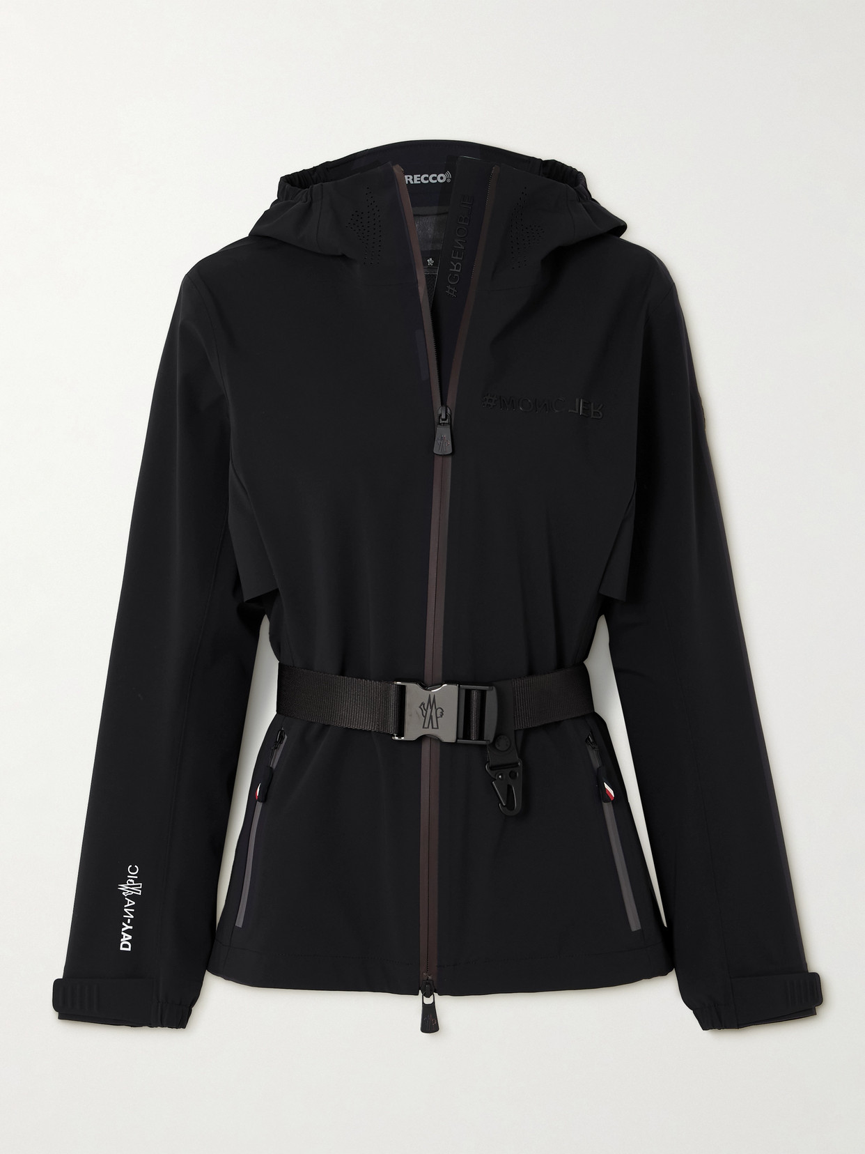 Moncler Relaxed Fit Technical Jacket With Adjustable Features In Black