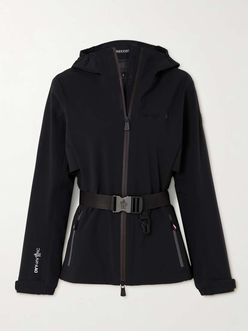 Moncler Grenoble Fex Hooded Belted Stretch-shell Jacket