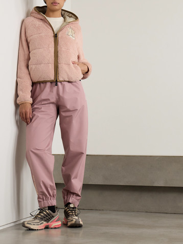 MONCLER GRENOBLE Logo-embroidered twill-trimmed quilted fleece down jacket