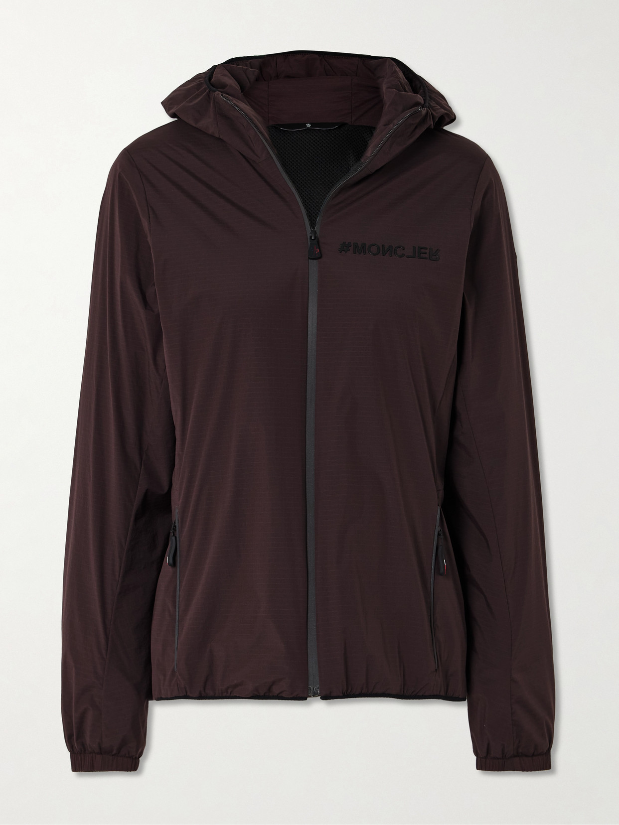 Moncler Mietres Hooded Shell Jacket In Brown