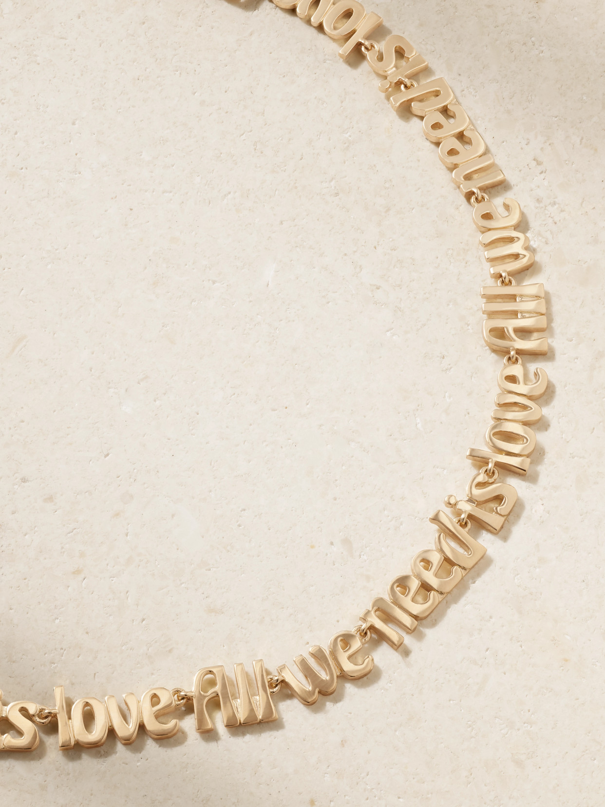 Marie Lichtenberg All We Need Is Love 18-karat Gold Diamond Necklace In Gold