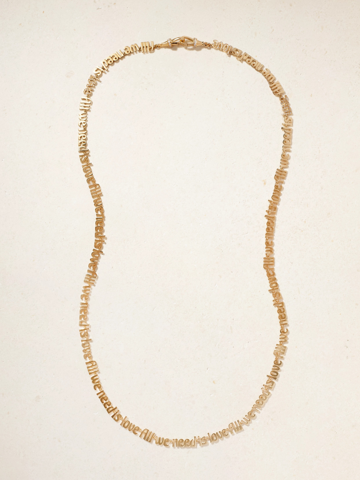 Marie Lichtenberg All We Need Is Love 18-karat Gold Diamond Necklace