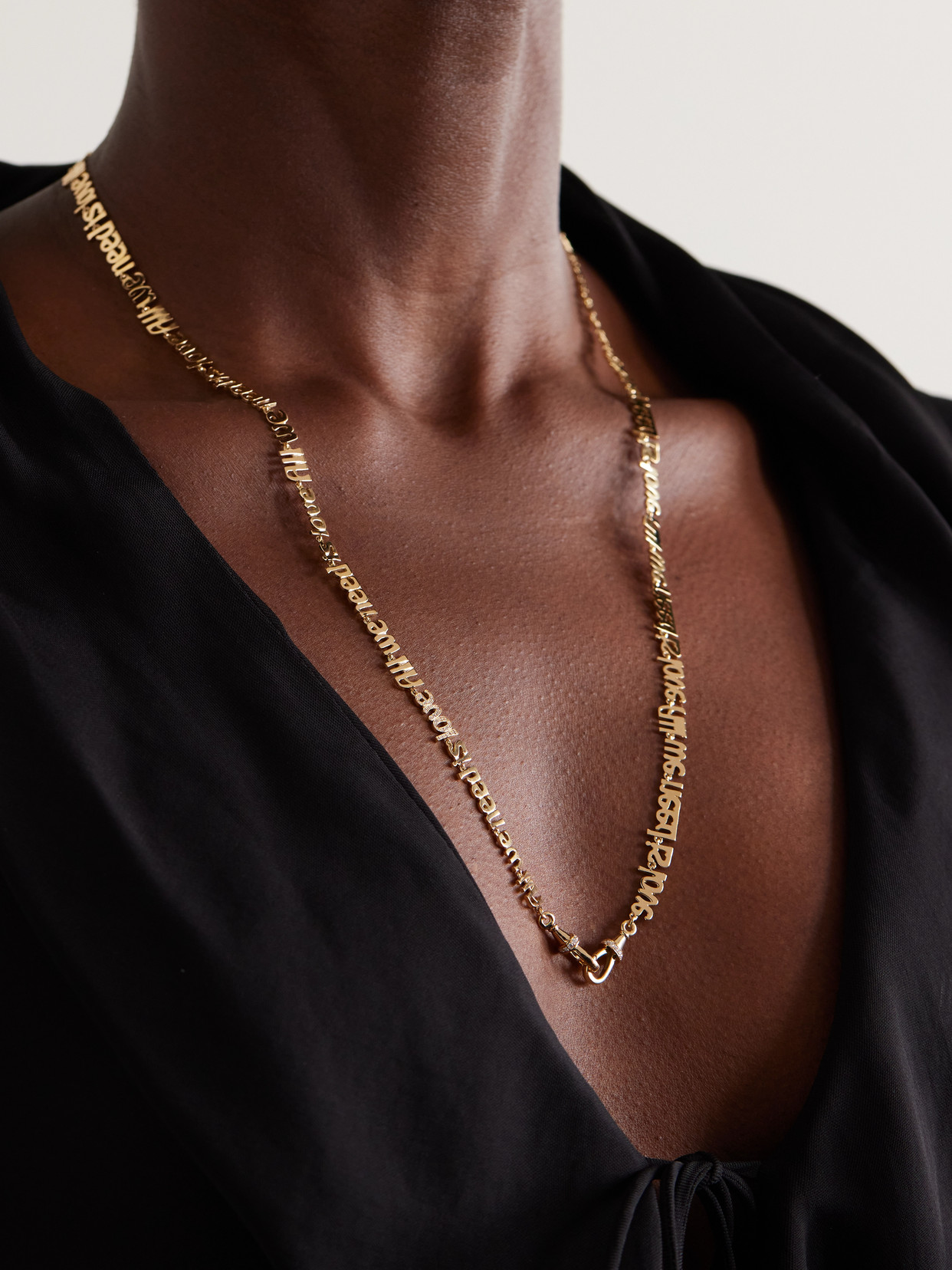 Marie Lichtenberg All We Need Is Love 18-karat Gold Diamond Necklace In Gold