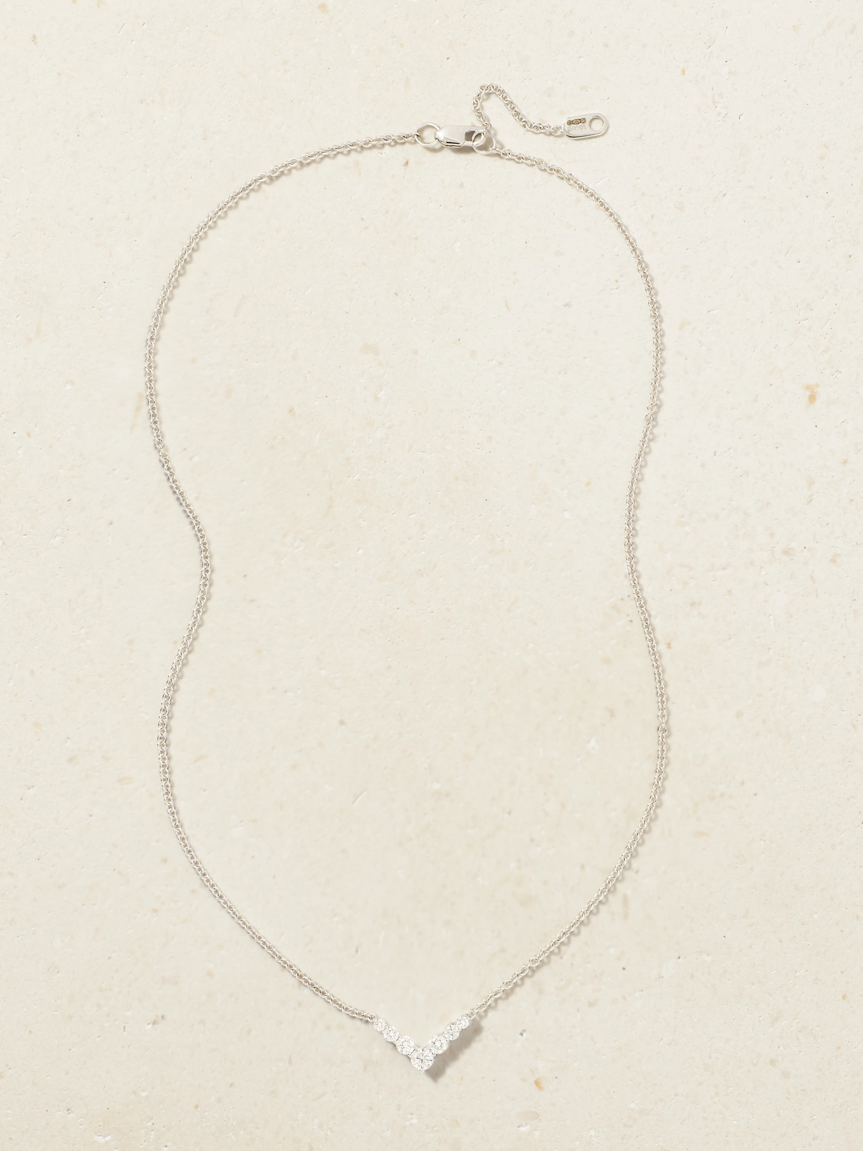 Melissa Kaye Aria V 18-karat White Gold Diamond Necklace In Gold