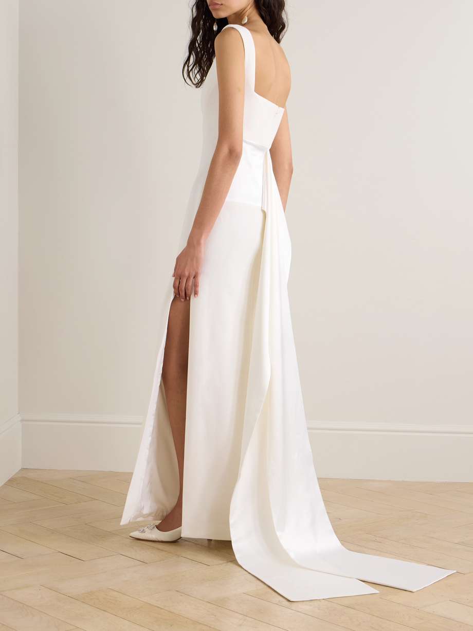 fiorentina draped satin gown