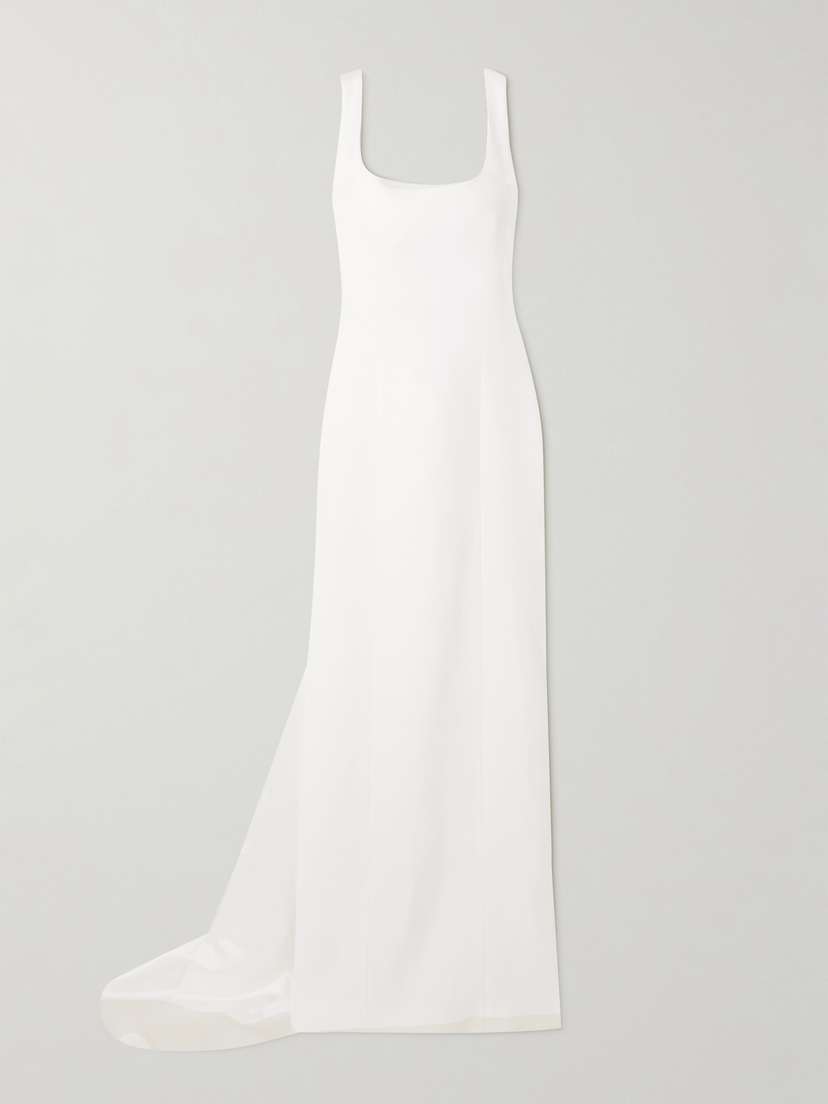 Galvan Fiorentina Draped Satin Gown