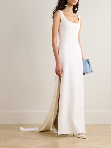 Galvan Fiorentina draped satin gown