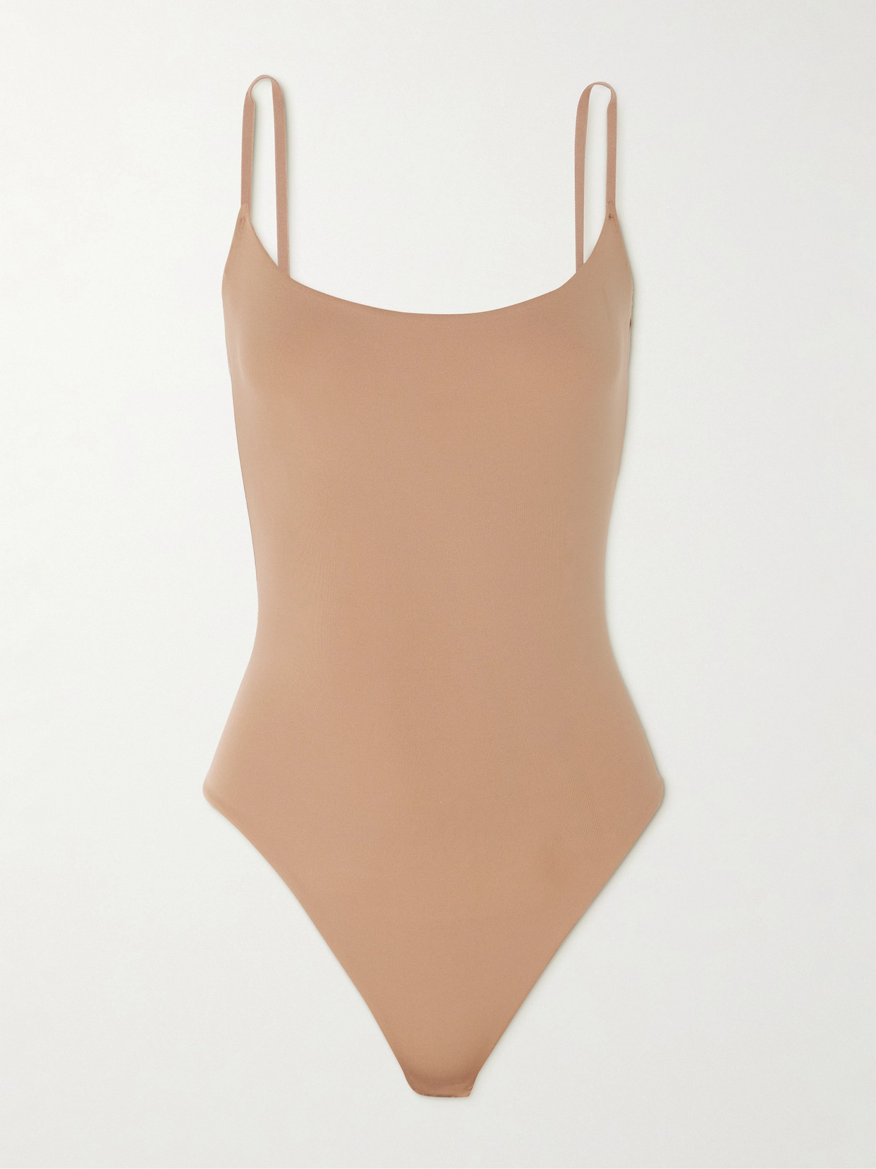 Skims Fits Everybody Cami Thong Bodysuit In Brown