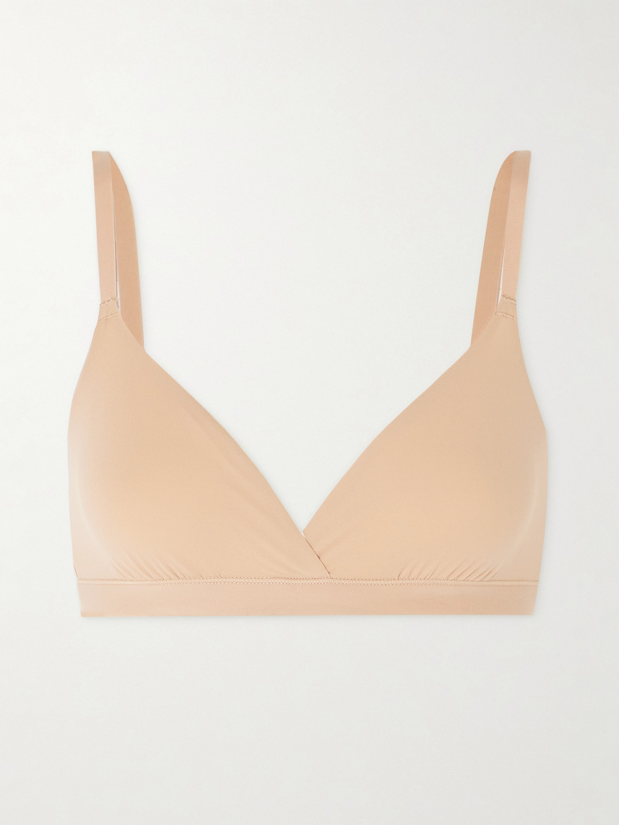 Shop Skims Fits Everybody Crossover Bralette In Neutrals