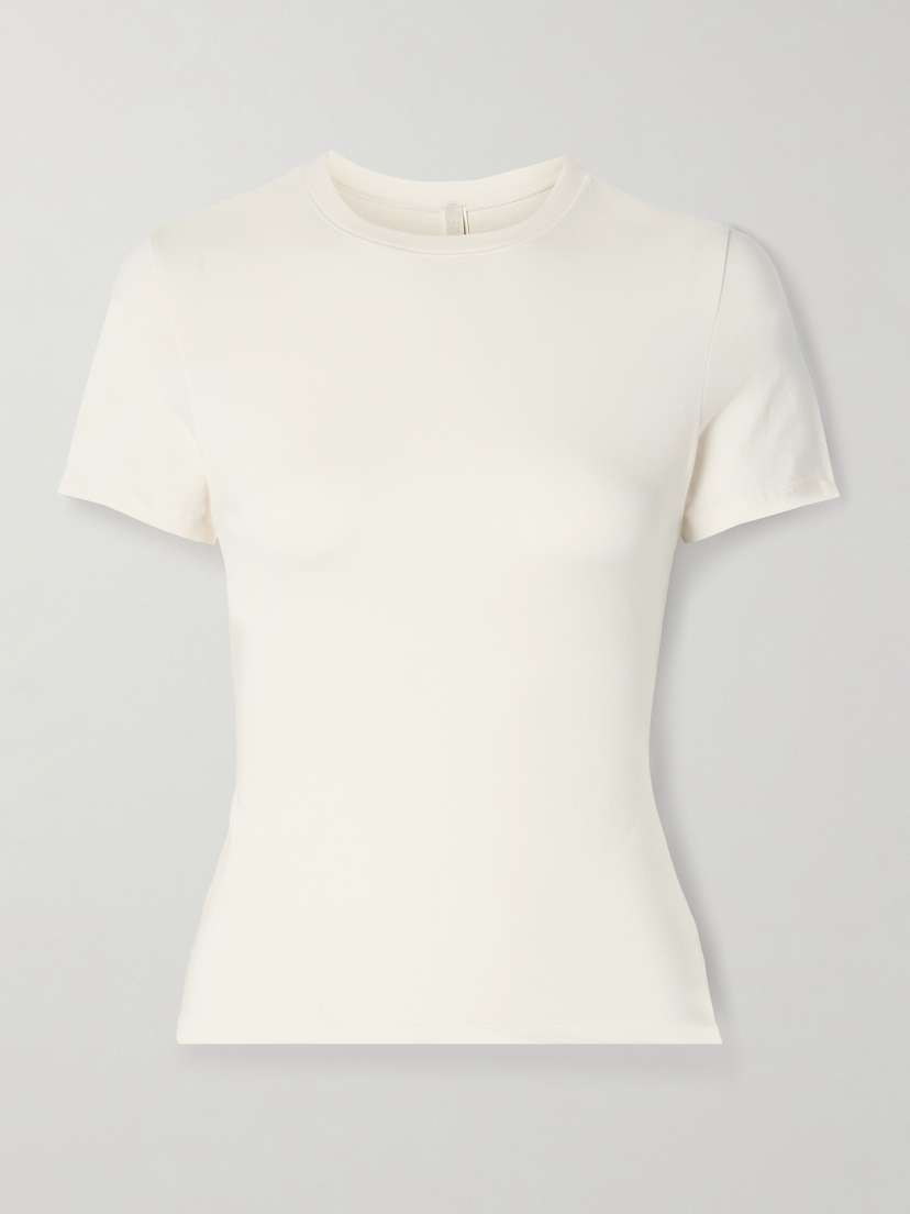 Skims Stretch-cotton Jersey T-shirt - Marble