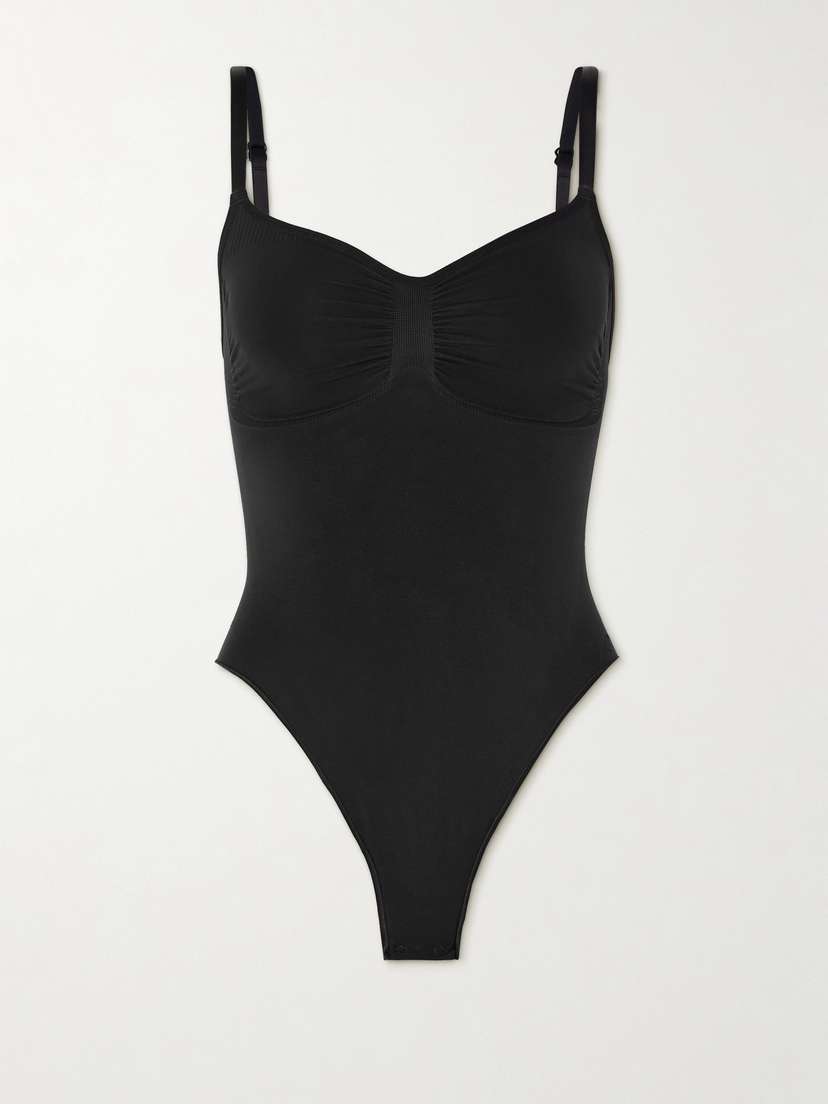 Skims Seamless Sculpt Thong Bodysuit - Onyx