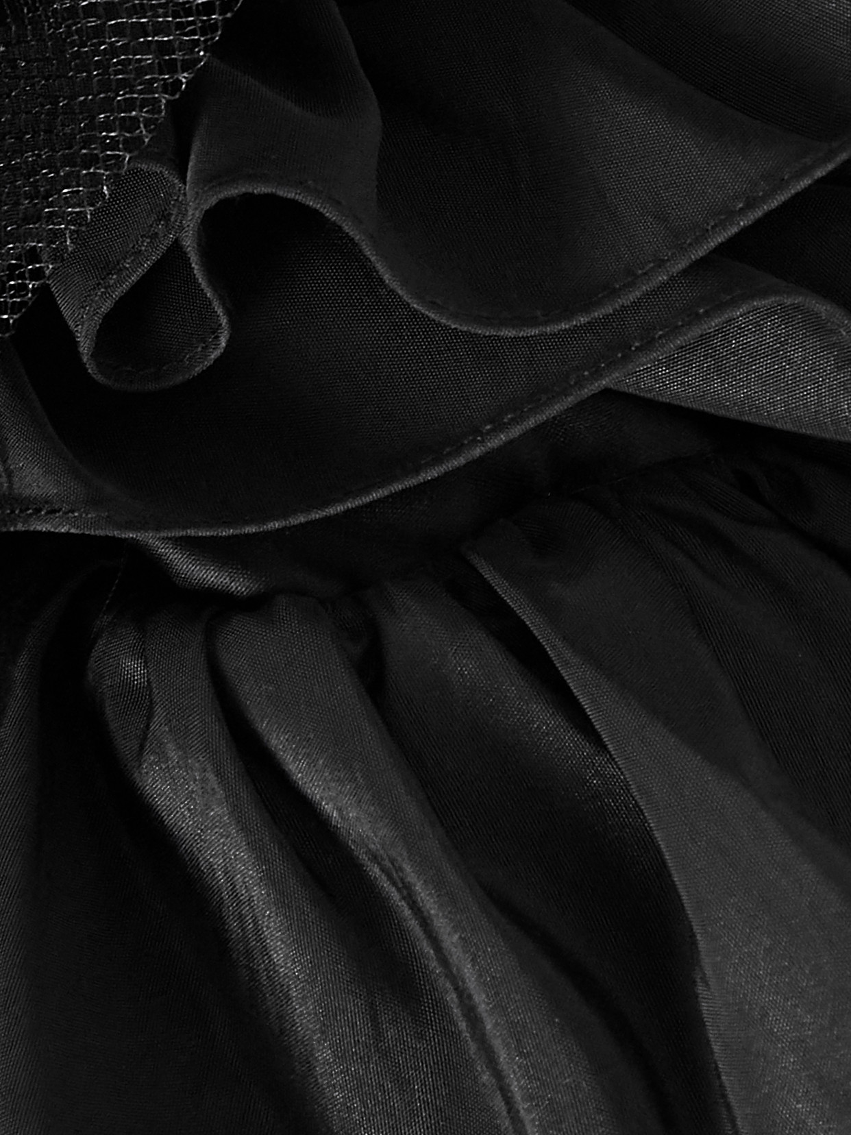 Ruffled Silk-Taffeta Top