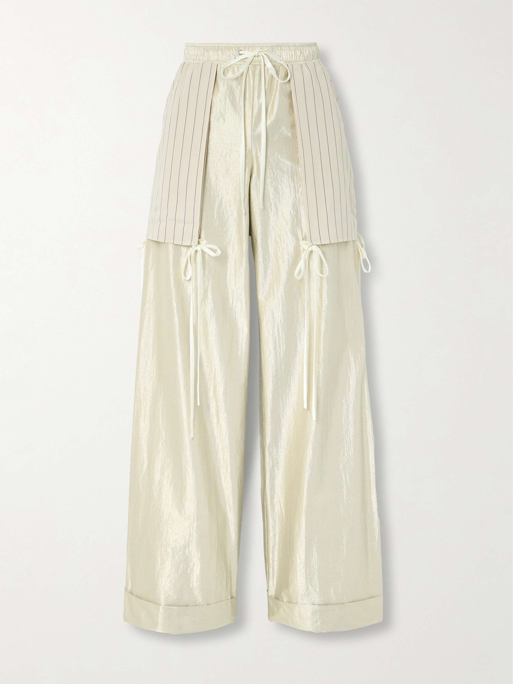 CHRISTOPHER JOHN ROGERS Poplin-trimmed metallic cotton-blend