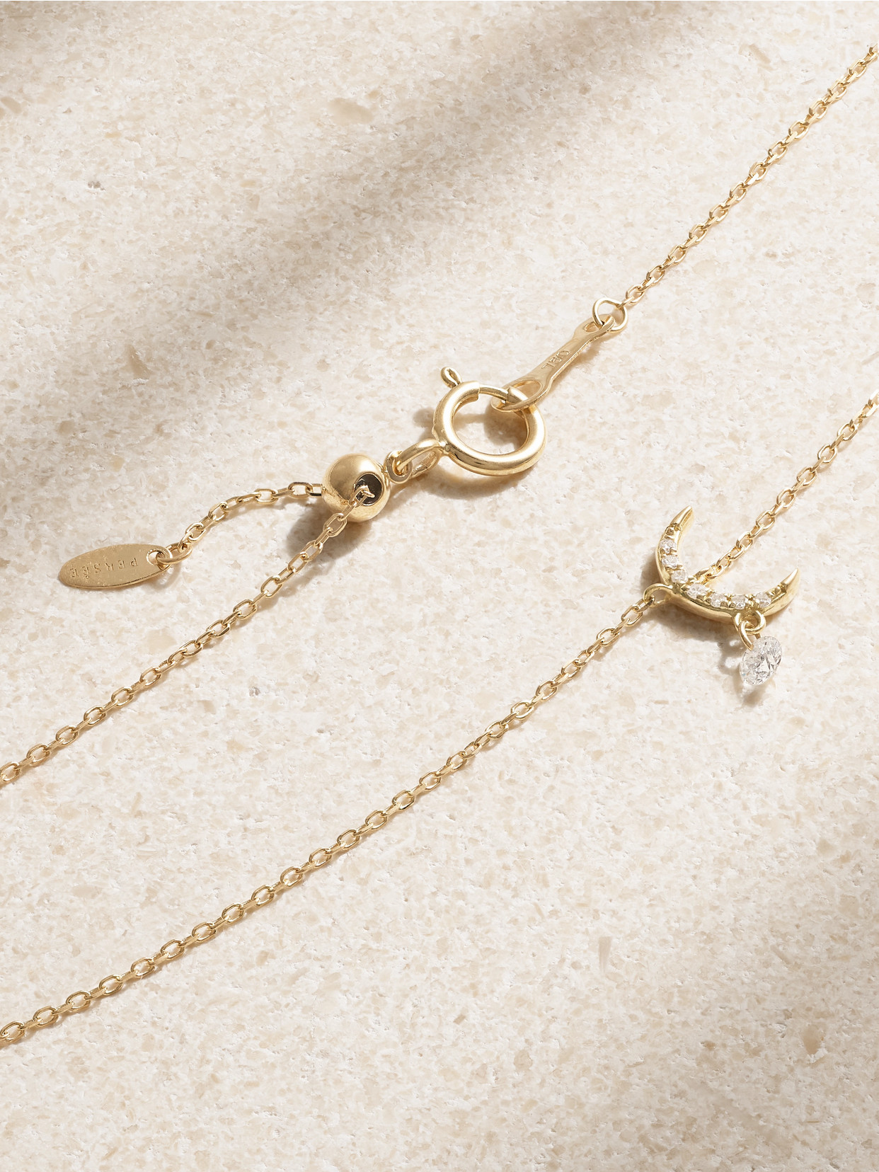 Persée Crescent Moon 18-karat Gold Diamond Bracelet In Gold
