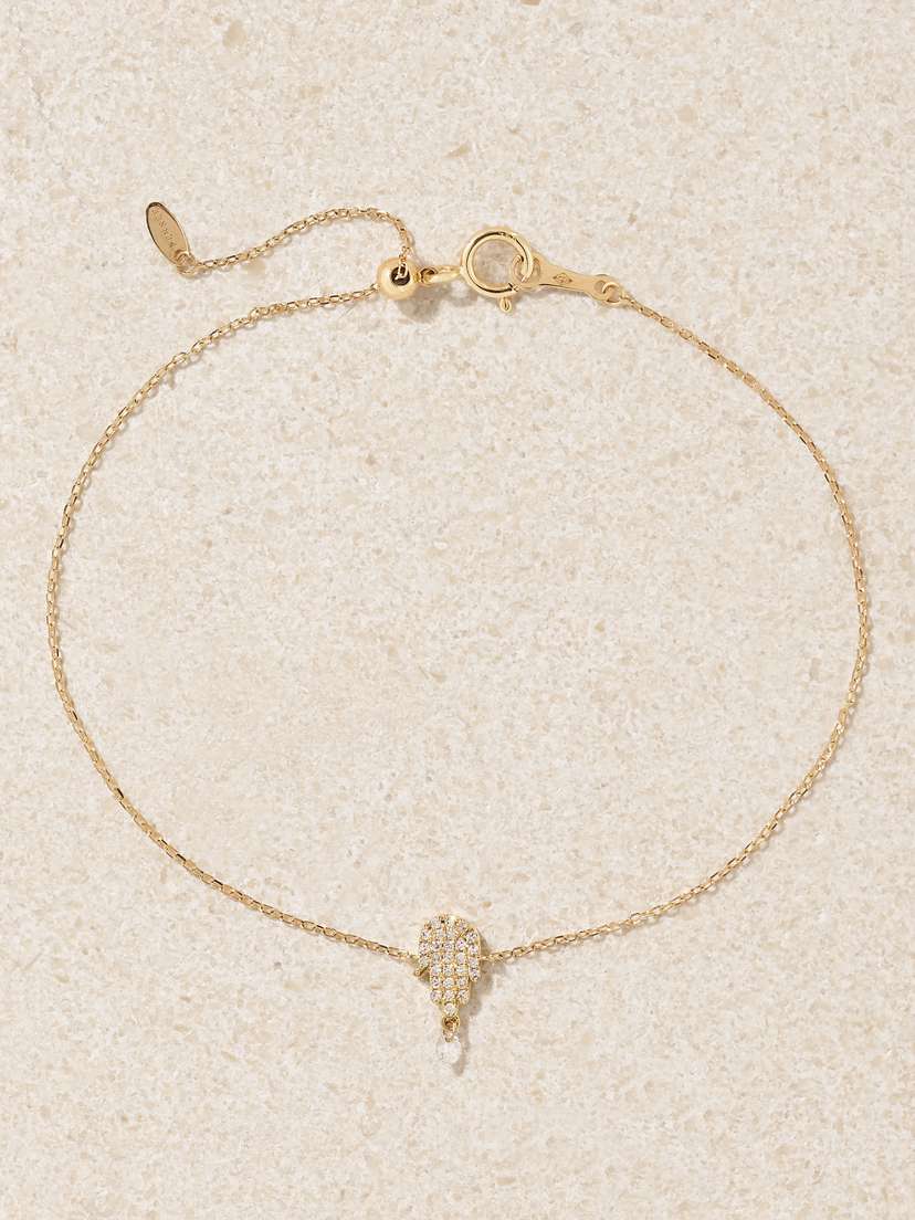 Persée Hand Of Fatima 18-karat Gold Diamond Bracelet