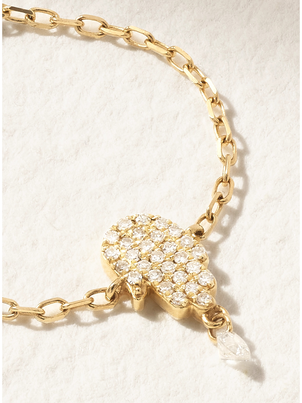 Persée Hand Of Fatima 18-karat Gold Diamond Ring In Gold