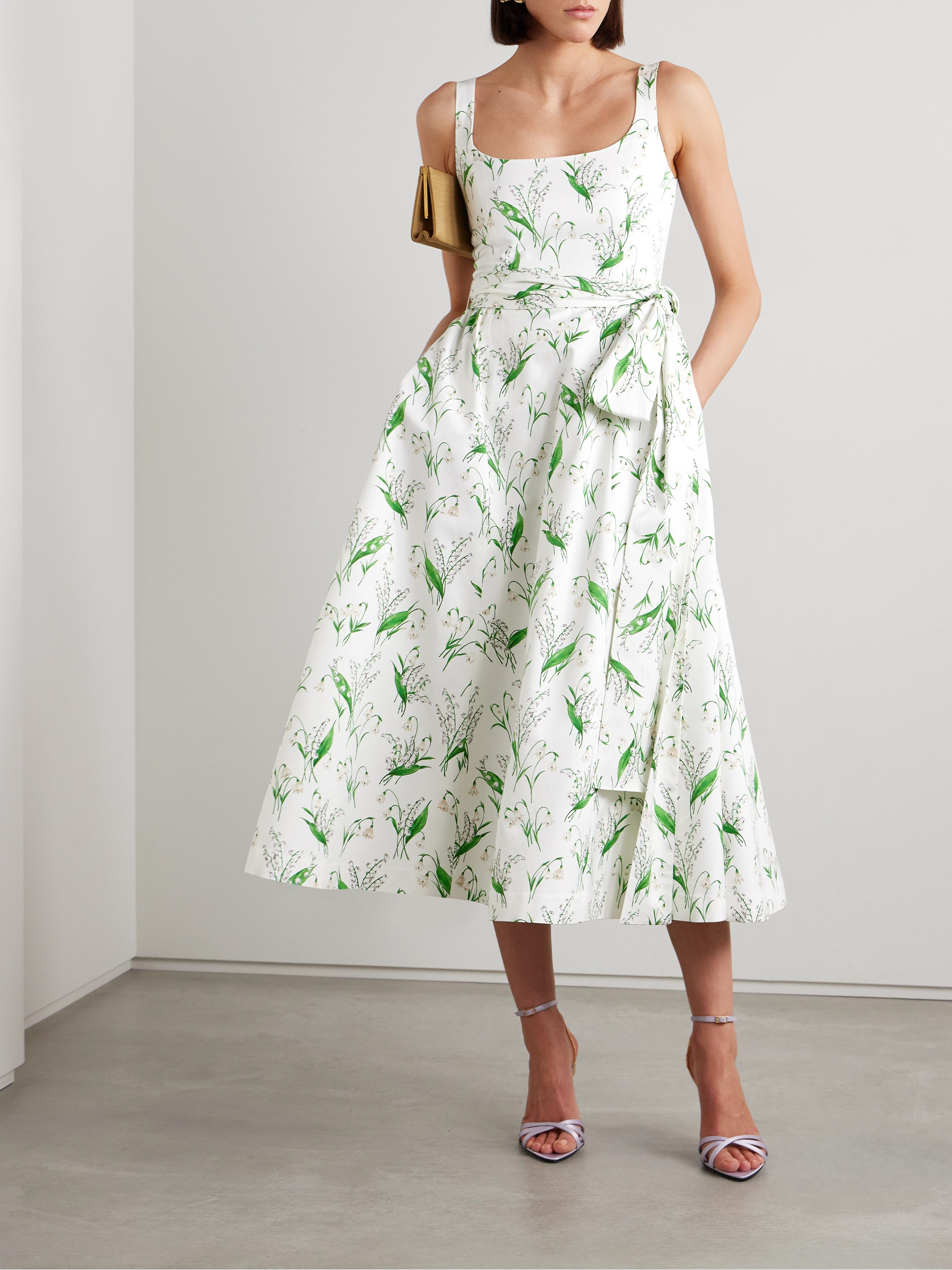 belted faille & jersey cocktail dress Belted Faille & Jersey Cocktail Dress for Women