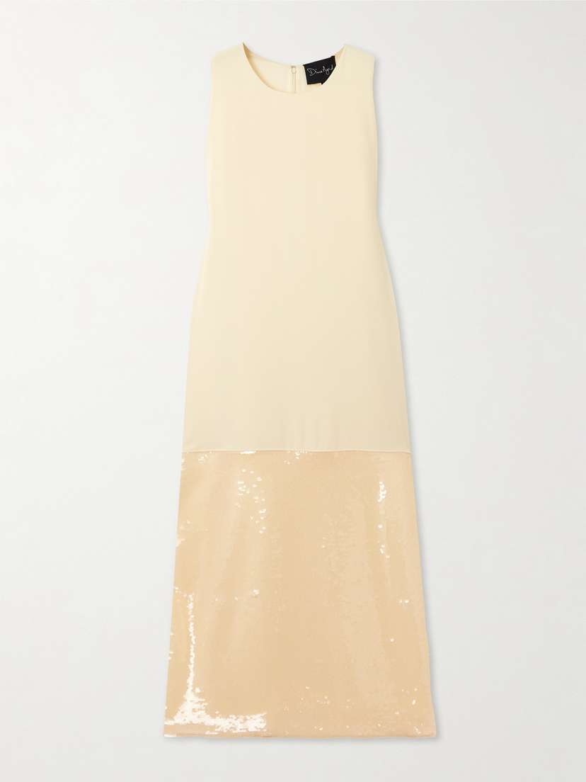 Dima Ayad Sequin-embellished Crepe Maxi Dress