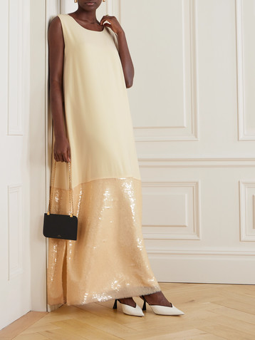 Dima Ayad Sequin-embellished crepe maxi dress