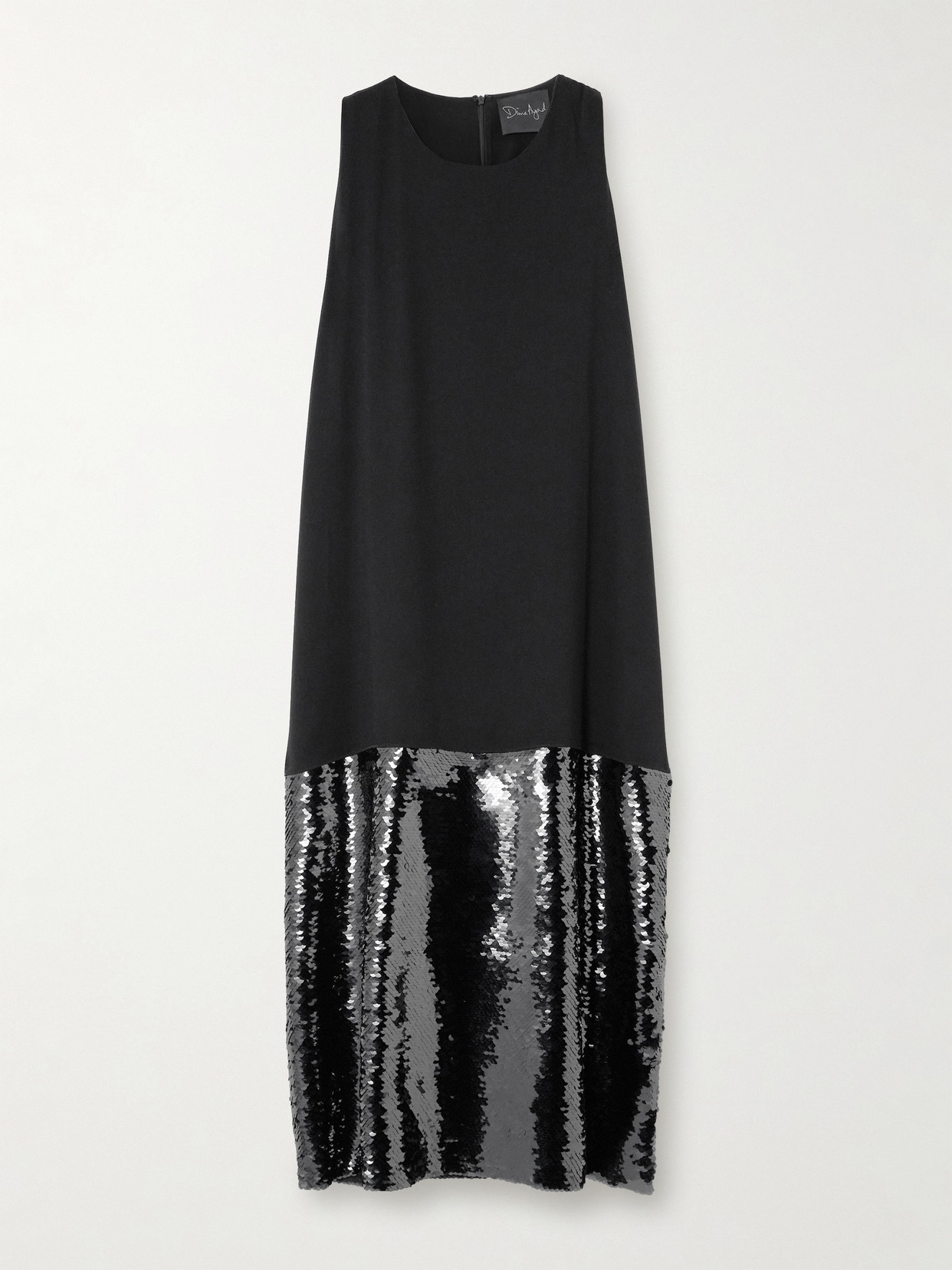 Dima Ayad - Sequin-embellished Crepe Maxi Dress - Black