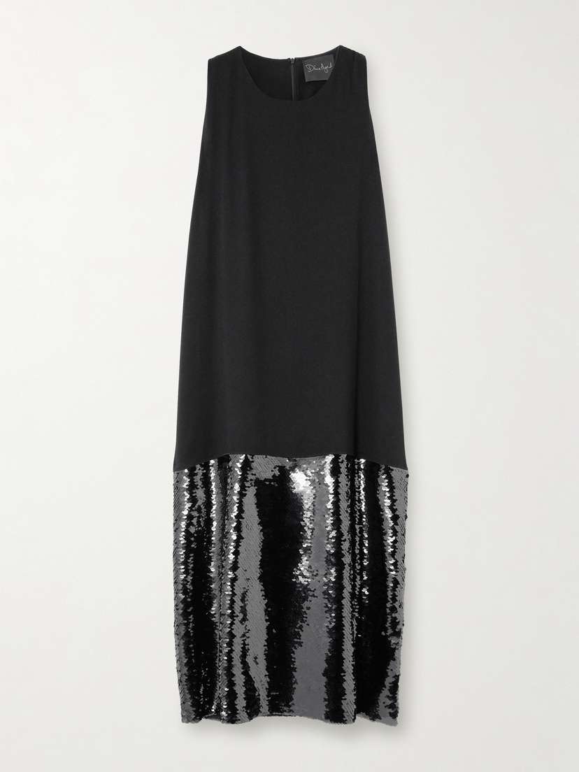 Dima Ayad equin-embellished Crepe Maxi Dress