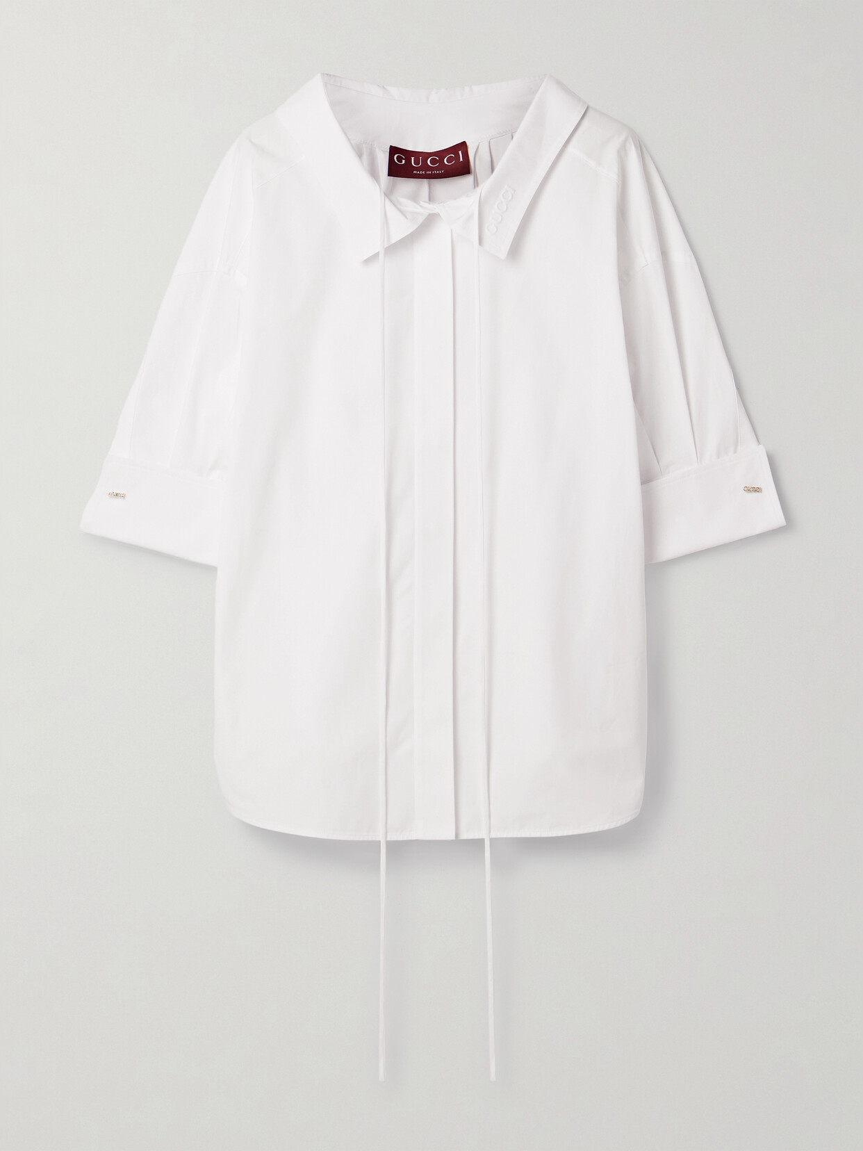 Gucci - Oversized Cotton-poplin Shirt - White