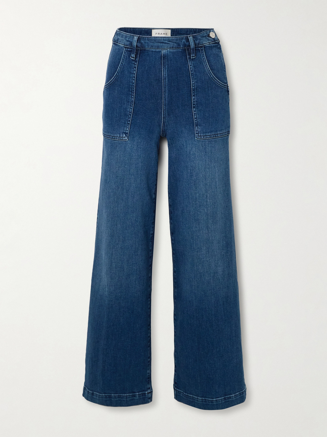 Frame Francoise High-rise Wide-leg Jeans In Blue