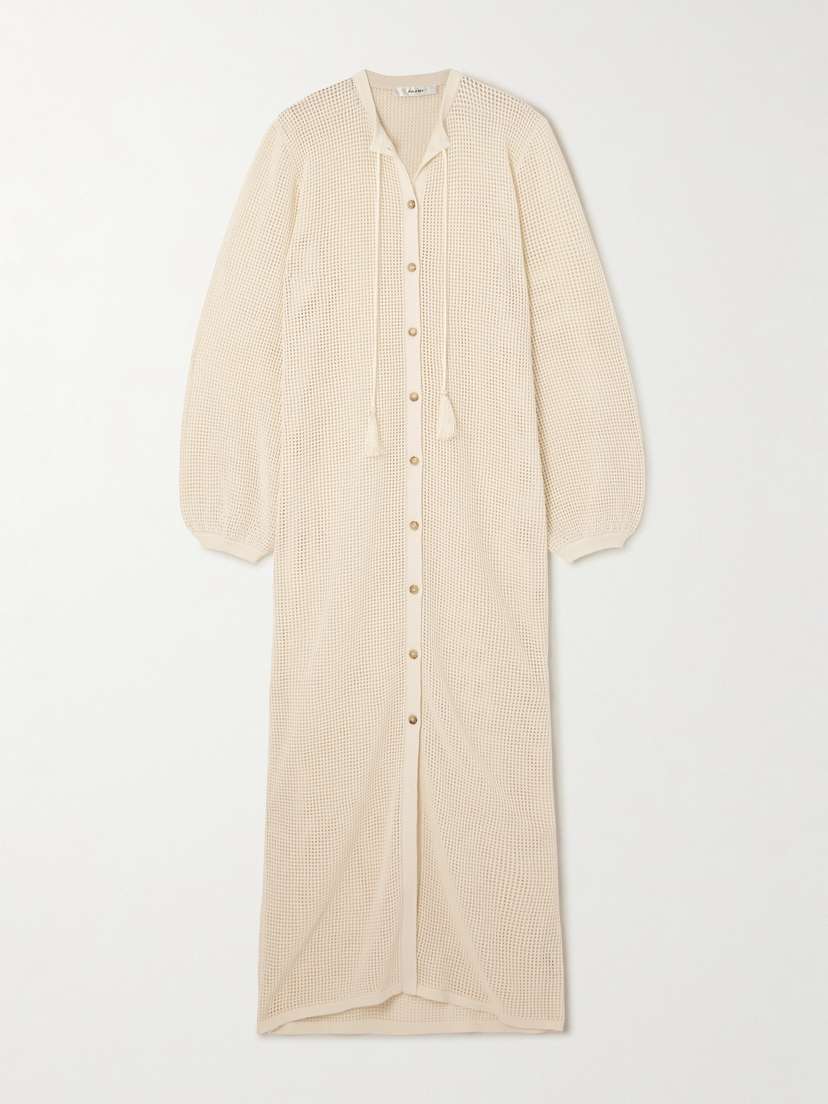 Frame Crocheted Cotton-blend Kaftan