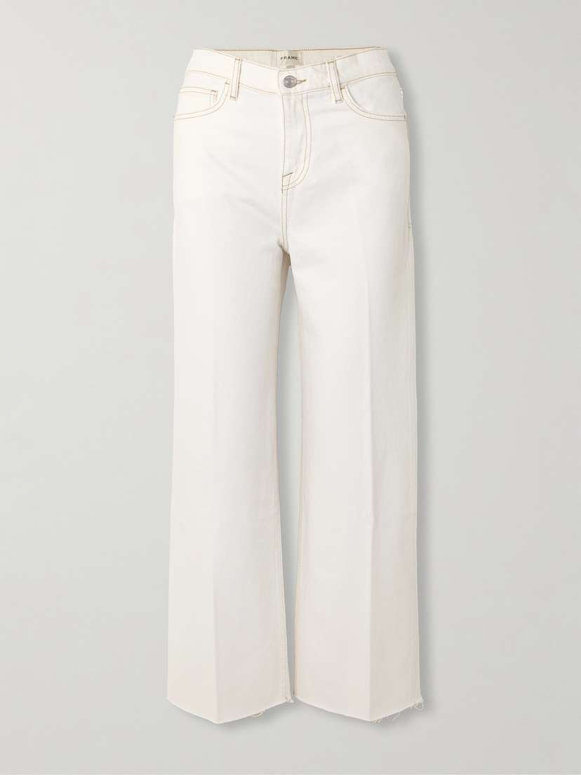 Frame Le Jane Cropped High-rise Wide-leg Jeans