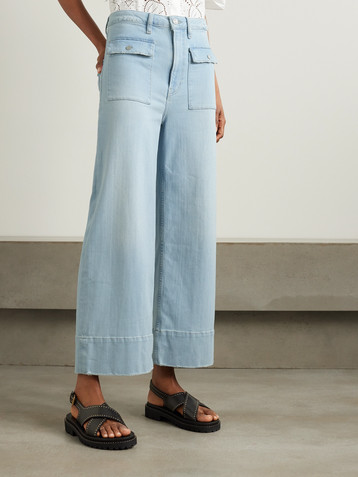 FRAME The 70s cropped wide-leg jeans