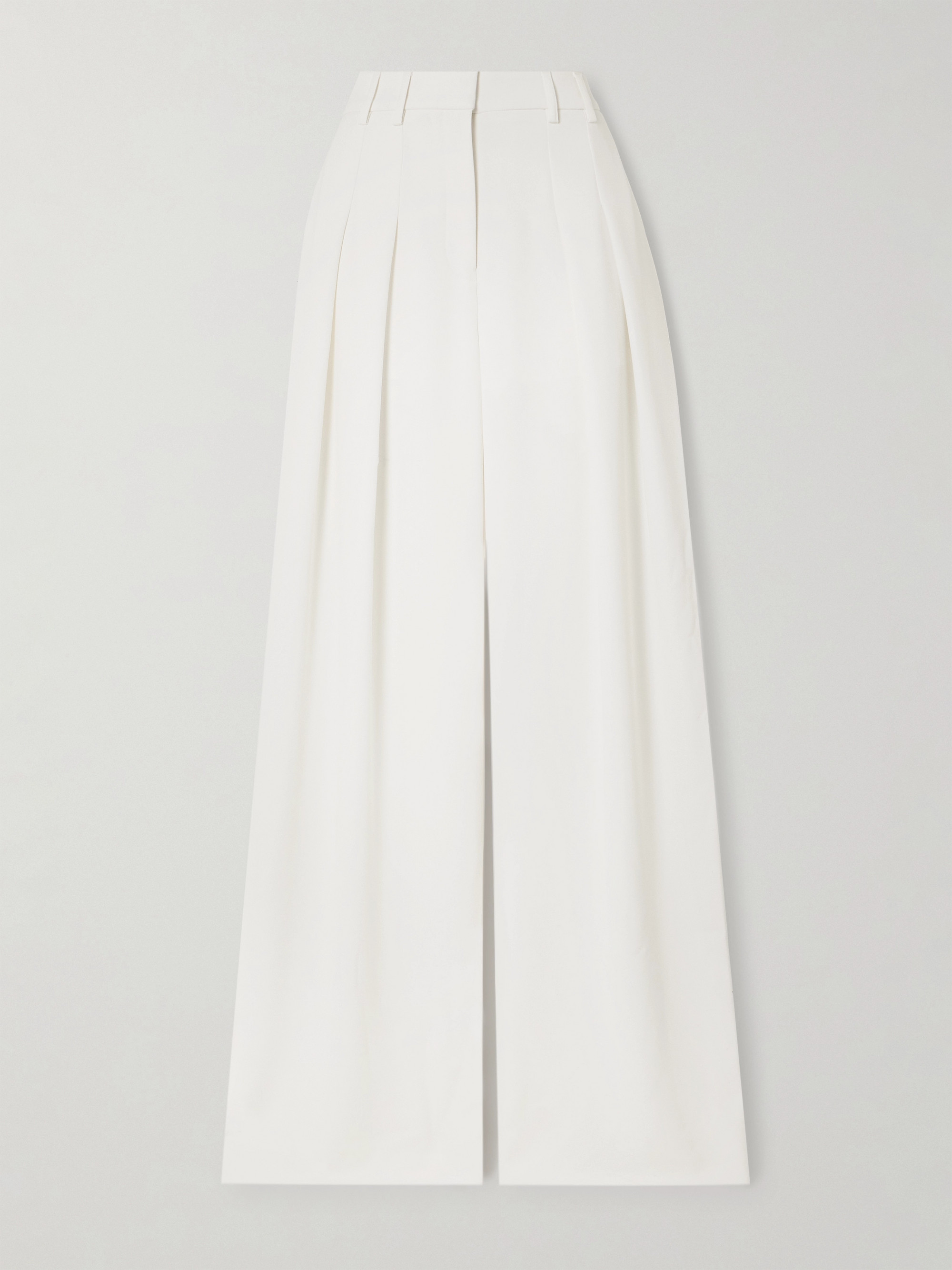 Mônot Pleated satin-crepe wide-leg pants thumbnail