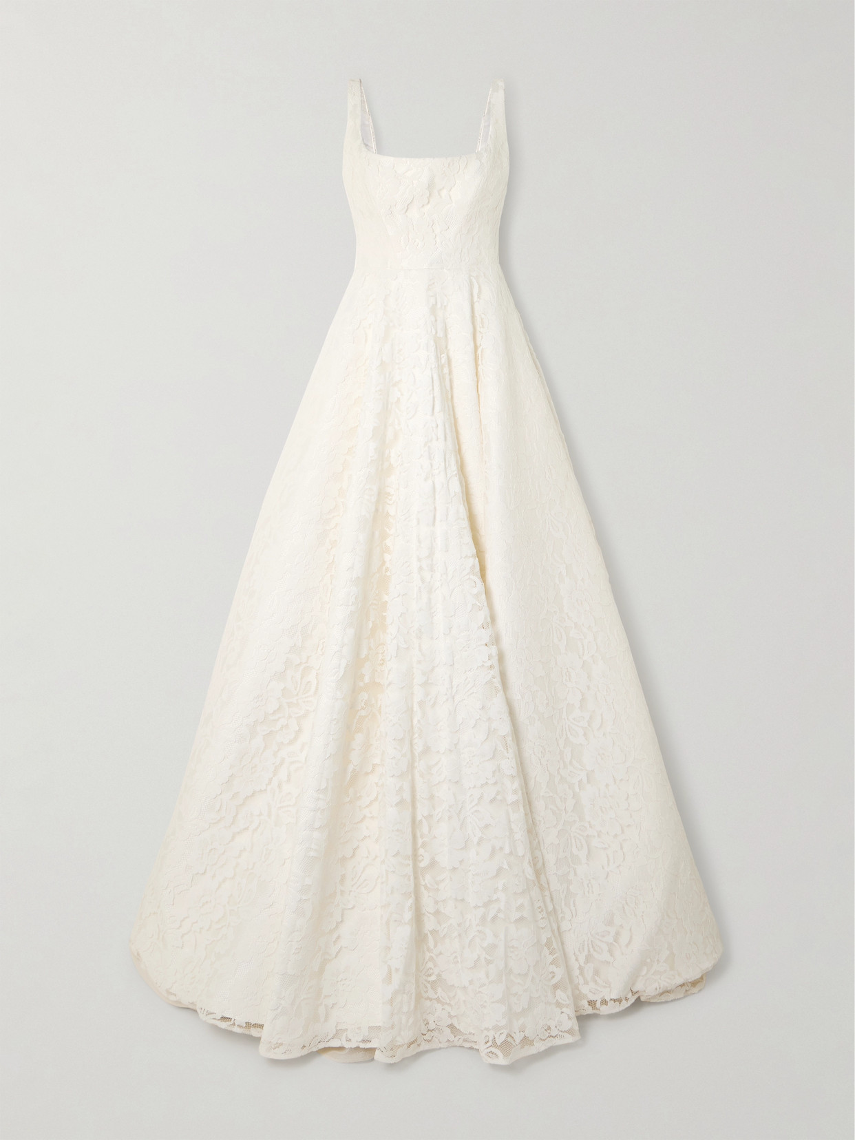 Halfpenny London - Dominique Lace And Crepe Gown - Ivory