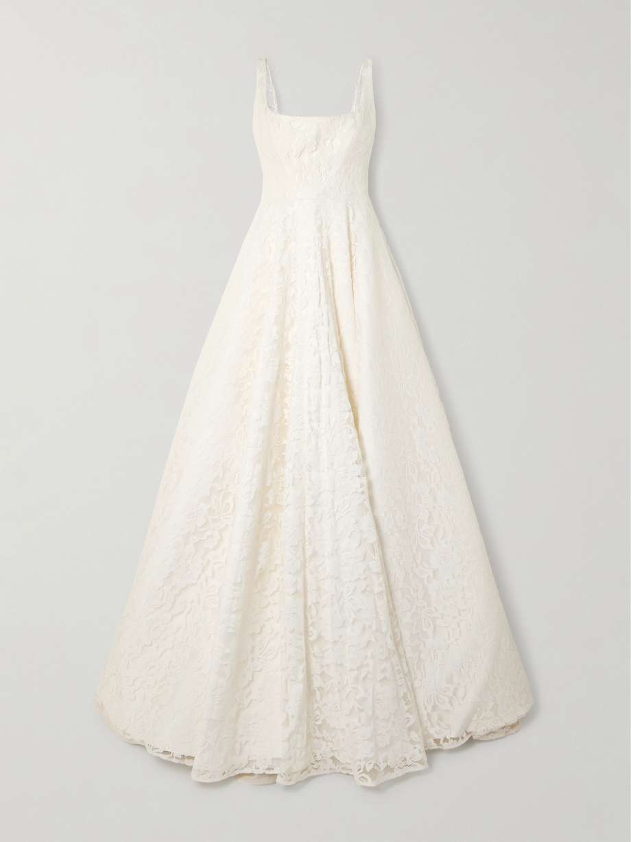 dominique lace and crepe gown