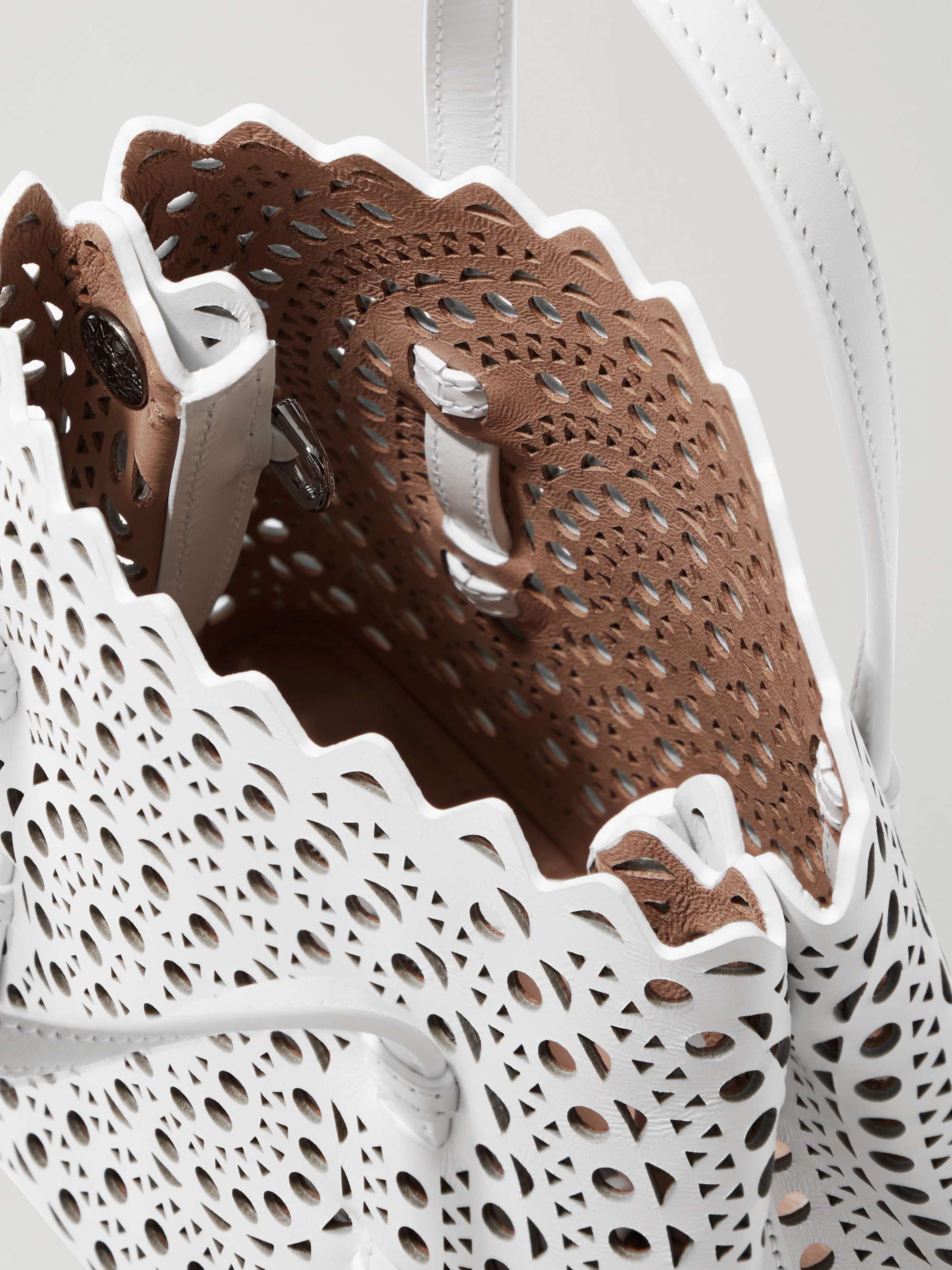 ALAÏA Mina 20 laser-cut leather tote