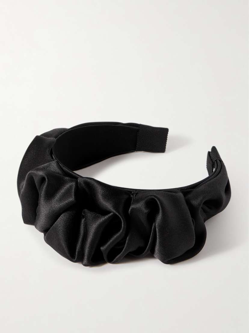 Jennifer Behr Amelia Ruched Satin Head Band