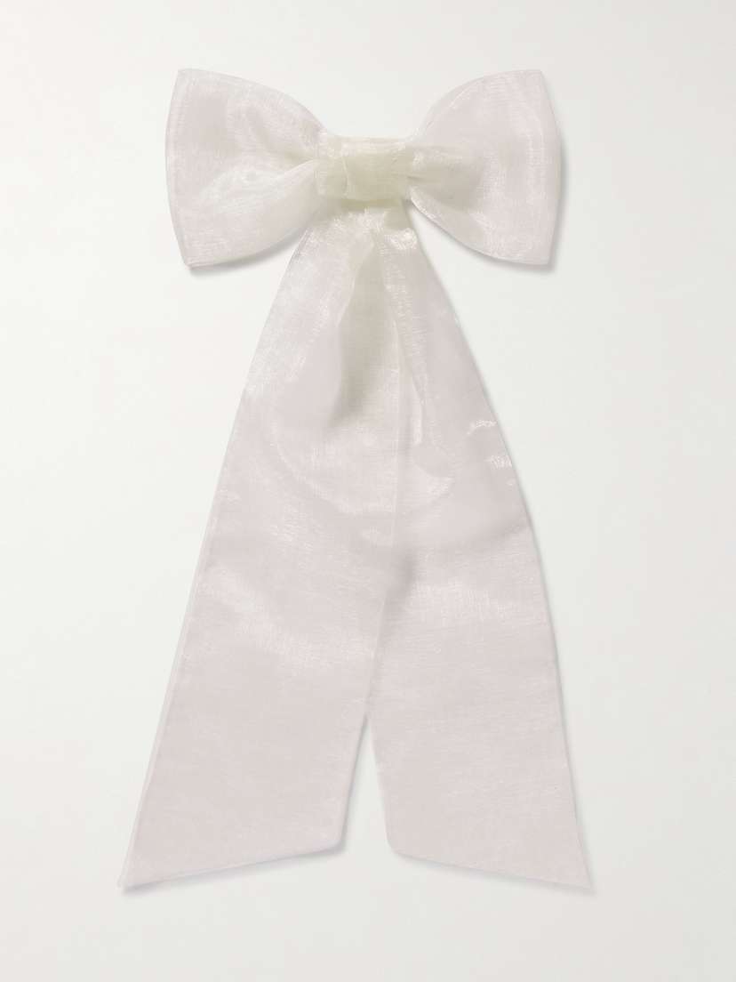 Jennifer Behr Marjorie Organza Bow Hair Clip