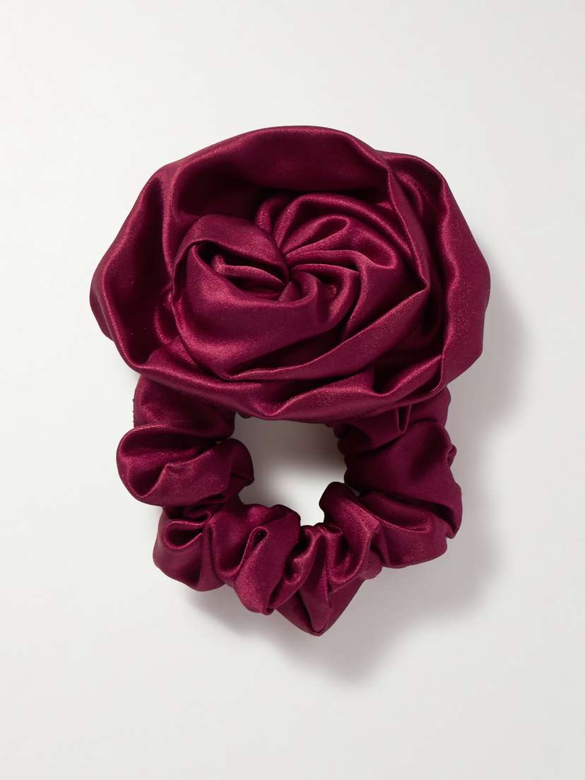 Jennifer Behr Alma Ruched Satin Hair Tie