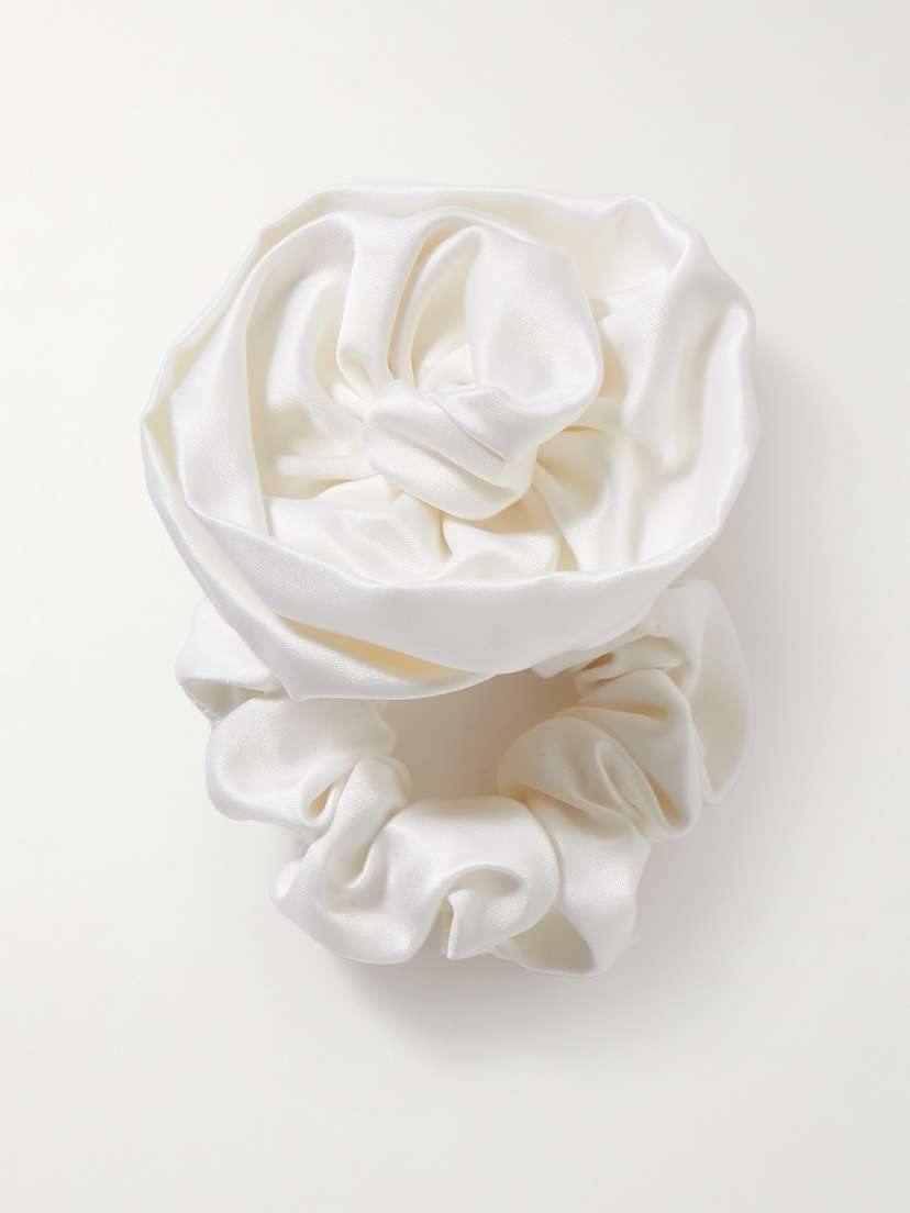 Jennifer Behr Alma Ruched Satin Hair Tie