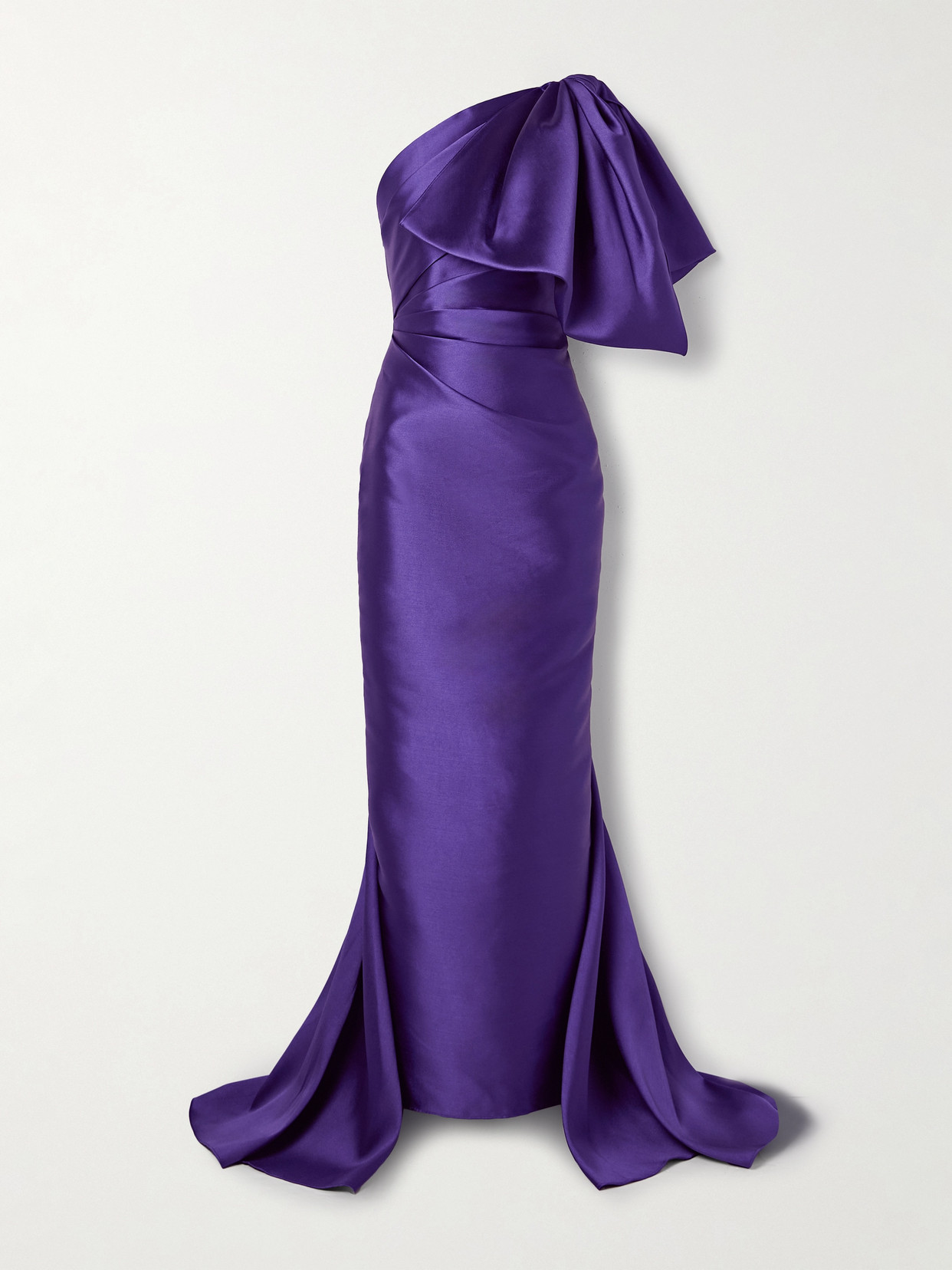Solace London Priya Maxikleid Mit Oversized-schleife In Purple