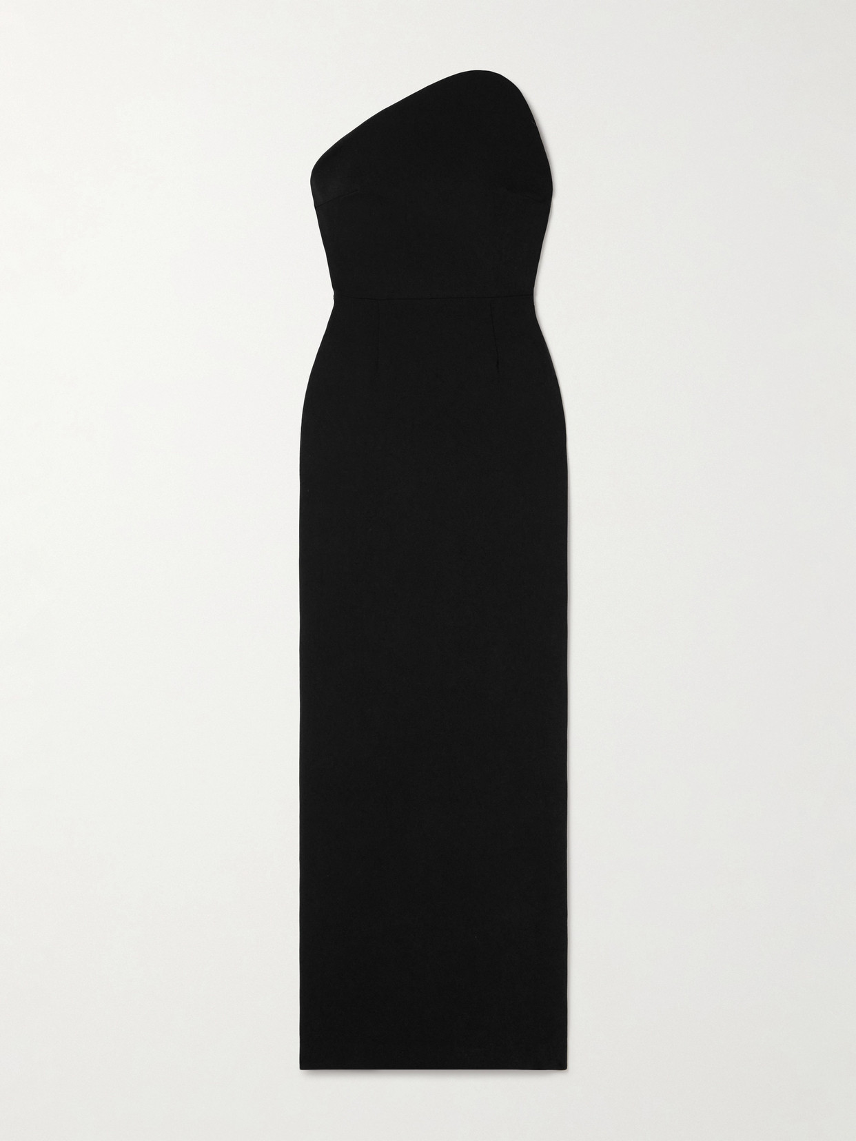Solace London - Eve Strapless Crepe Gown - Black