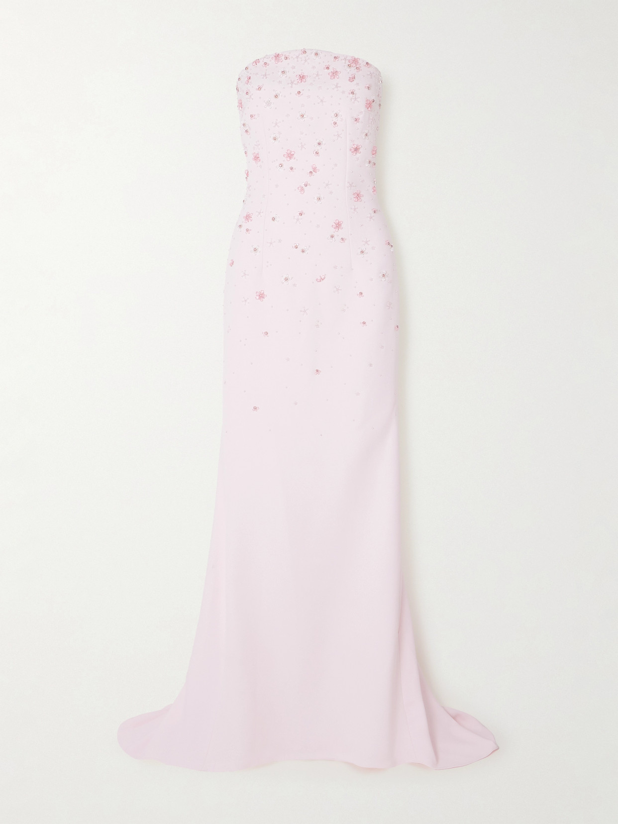 Safiyaa - Sofie Strapless Embellished Stretch-crepe Gown - Pink
