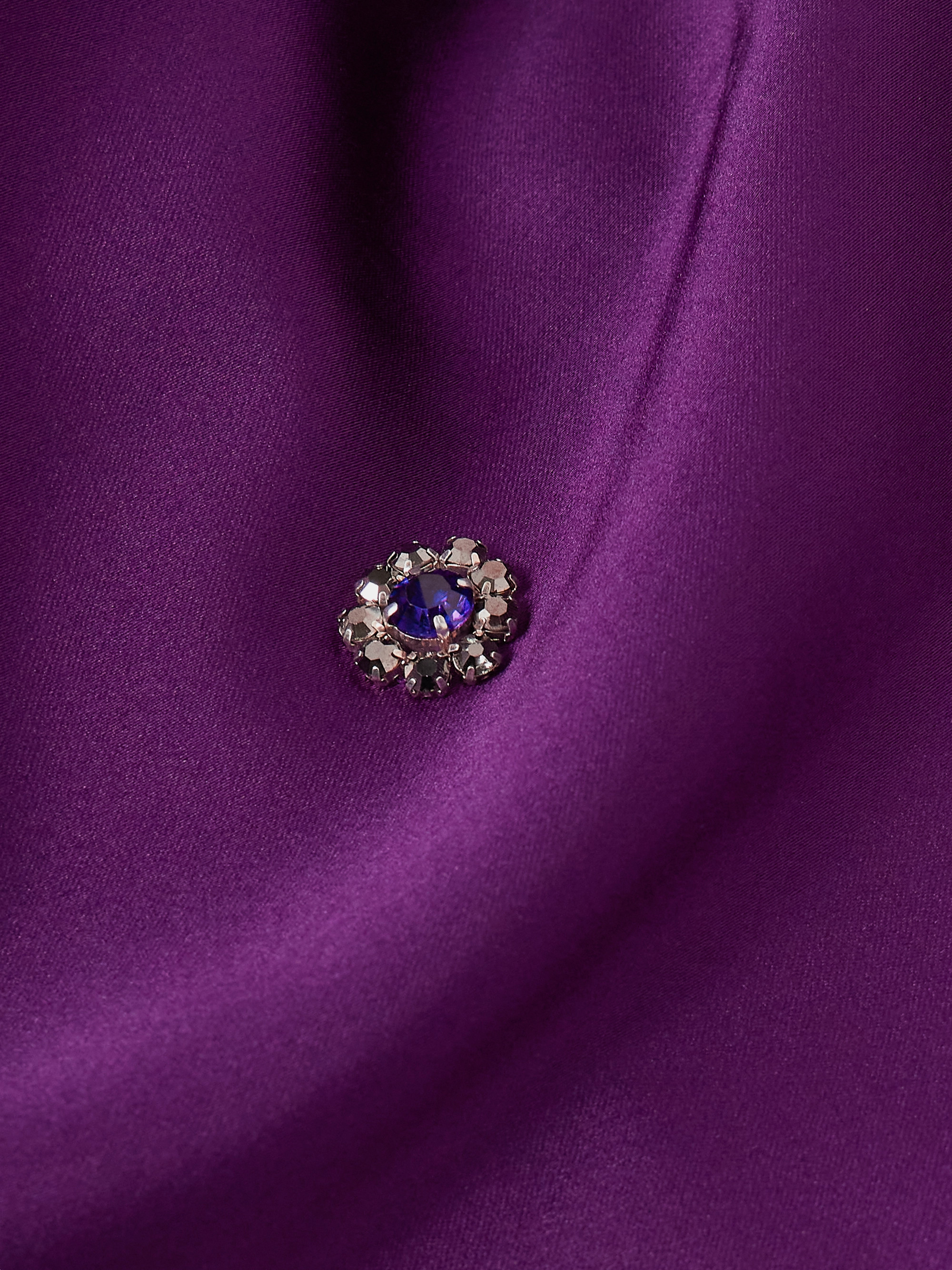 Safiyaa Cosette embellished stretch-crepe and satin gown thumbnail